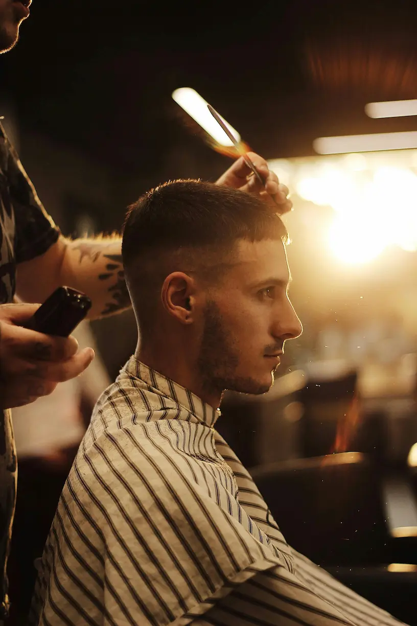 Corte degradado fade Pumariega Estudios Barberia en Gijon